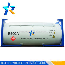 R600a Gas refrigerante de isobutano en el tanque Iso